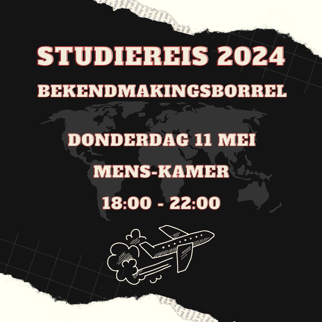 Bekendmakingsborrel studiereis 2024